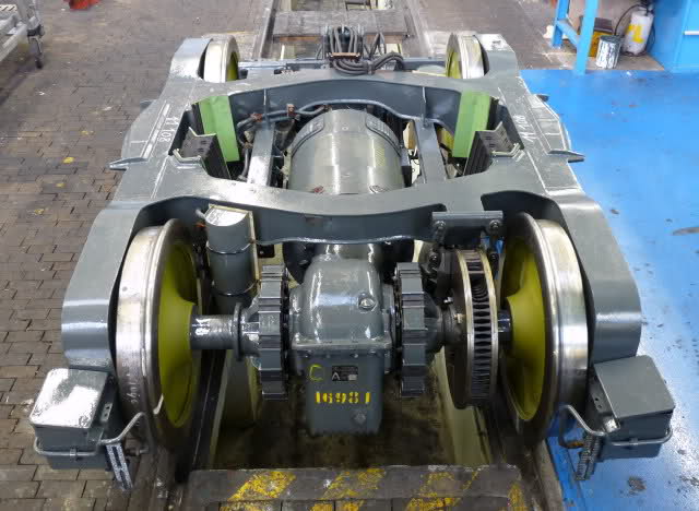 Vue du bogie moteur Düwag UNIMOT.