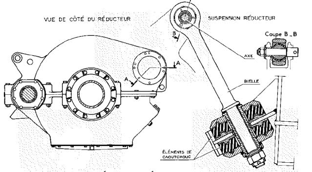 La liaison réducteur/châssis avec la bielle de liaison. (auteur)