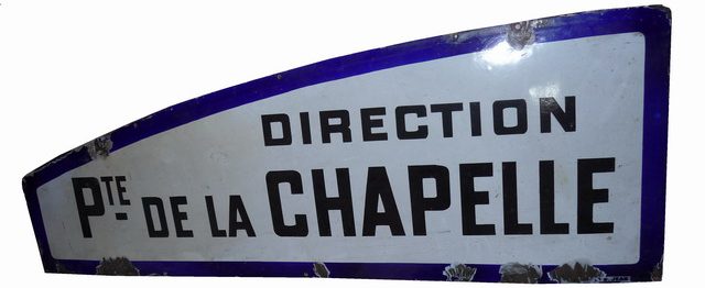 Plaque de destination Nord-Sud, station Volontaires.